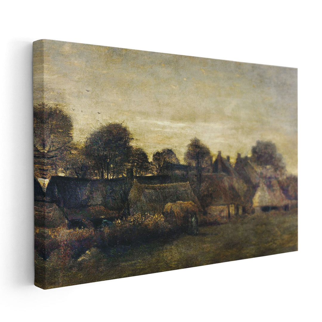 Farming Village at Twilight, 1884 - Canvas Print Wall Art