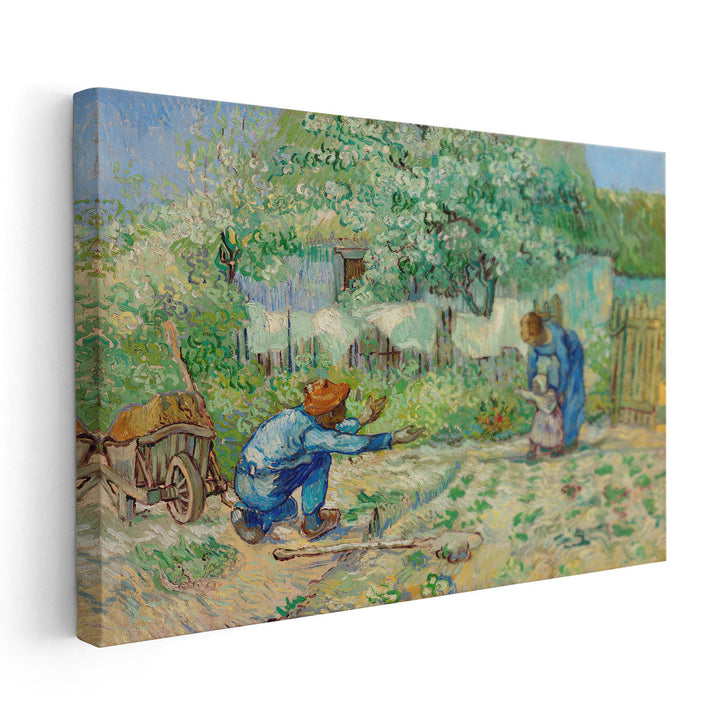 First Steps, after Millet, 1890 - Canvas Print Wall Art