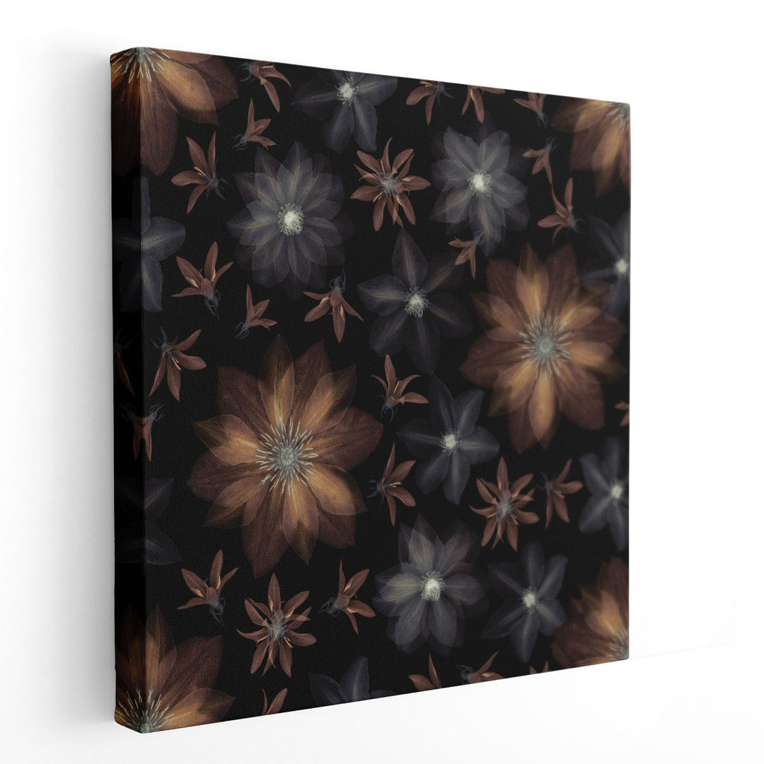 Clematis Flowers - Canvas Print Wall Art