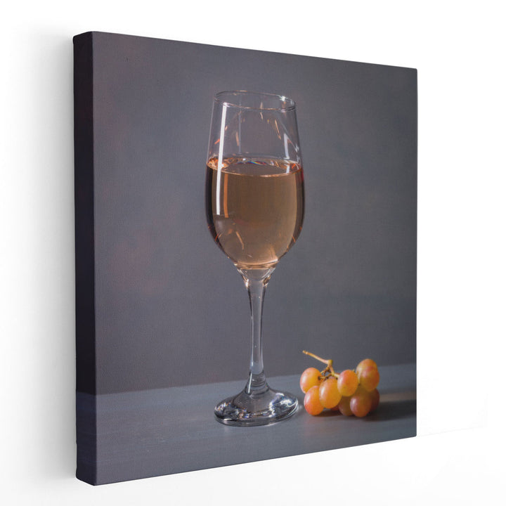 Rose Wine Glass with Fruits - Canvas Print Wall Art