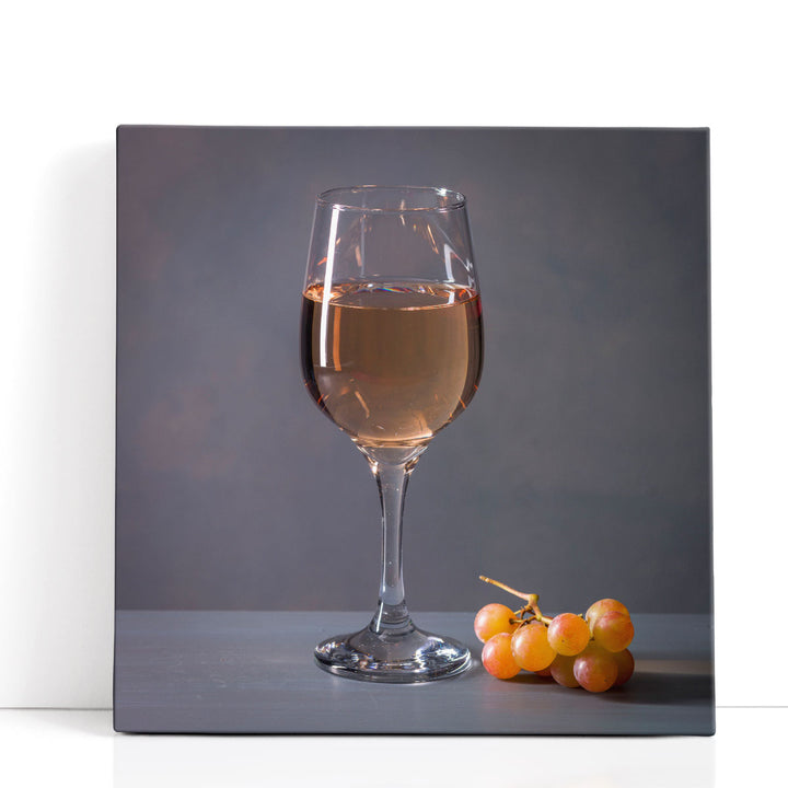 Rose Wine Glass with Fruits - Canvas Print Wall Art