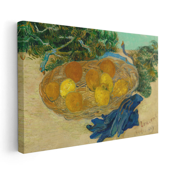 Still Life of Oranges and Lemons with Blue Gloves, 1889 - Canvas Print Wall Art