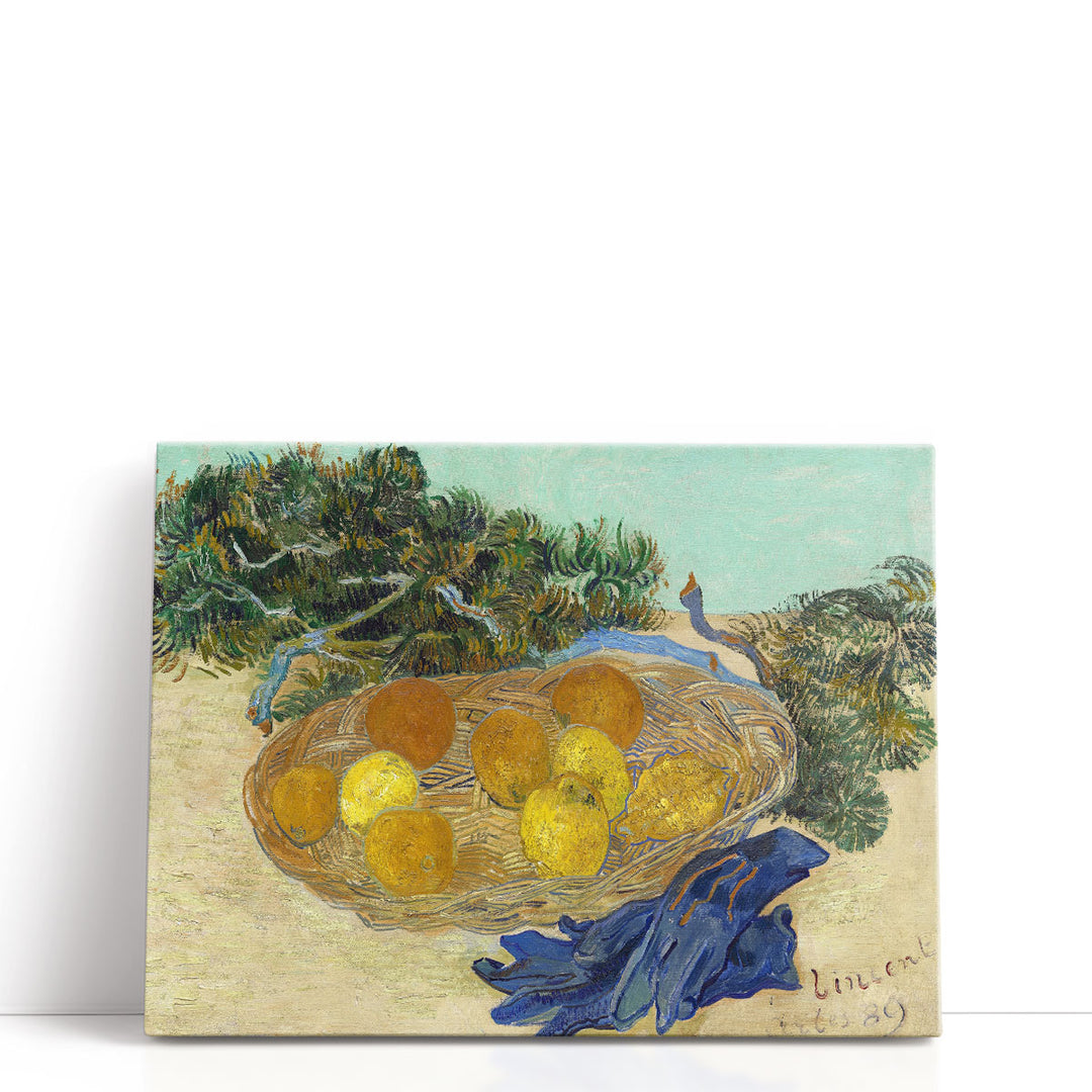 Still Life of Oranges and Lemons with Blue Gloves, 1889 - Canvas Print Wall Art
