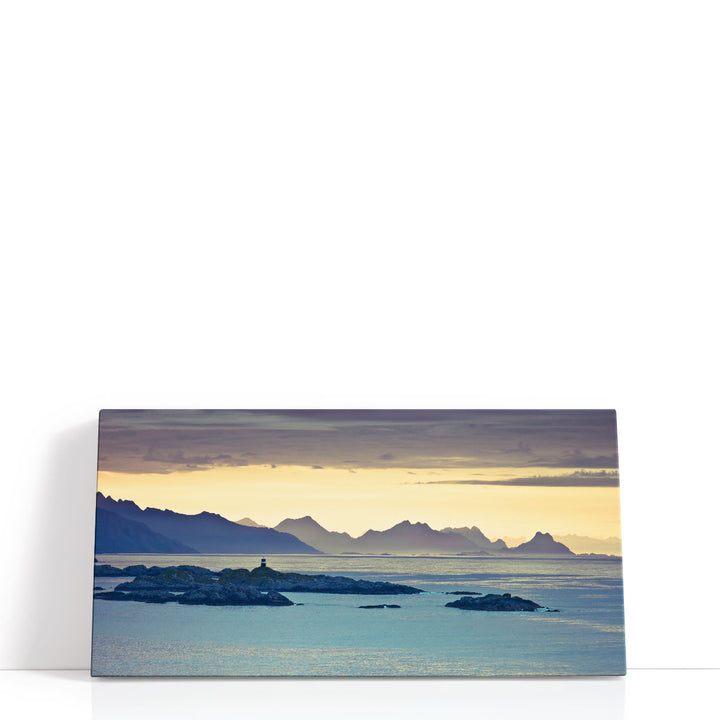 Norwegian fjord, Lofoten, Norway - Canvas Print Wall Art