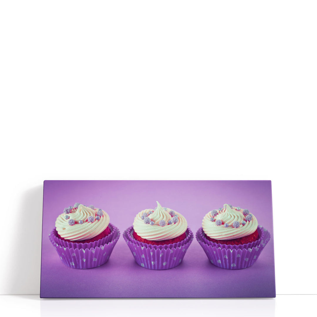 Three Cupcakes 1 - Canvas Print Wall Art