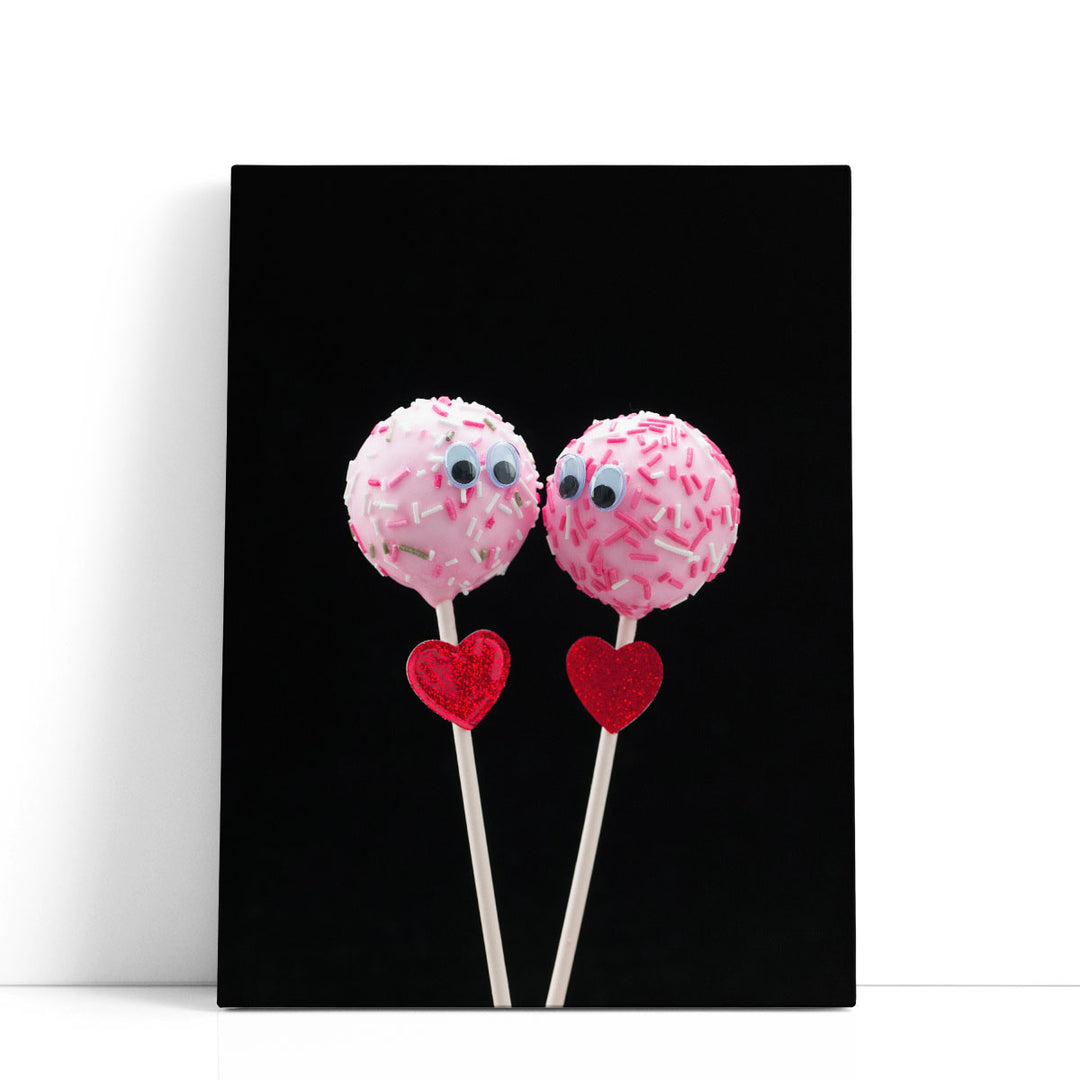 Lovely Popcake Couple - Canvas Print Wall Art