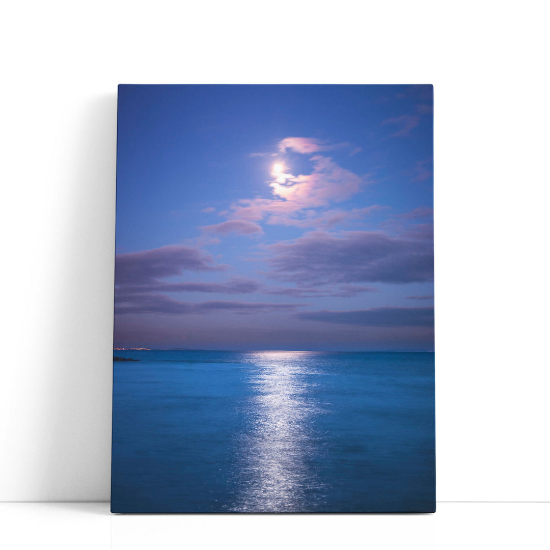 Tranquil Seascape With Horizon Over Water - Canvas Print Wall Art