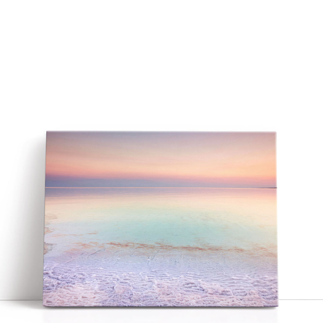 Dead Sea Shore At Dusk, Israel 2 - Canvas Print Wall Art