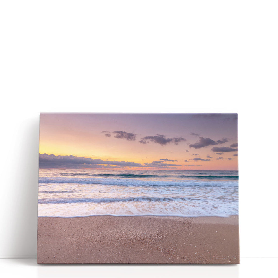 Evening View Of Beautiful Beach In Israel - Canvas Print Wall Art