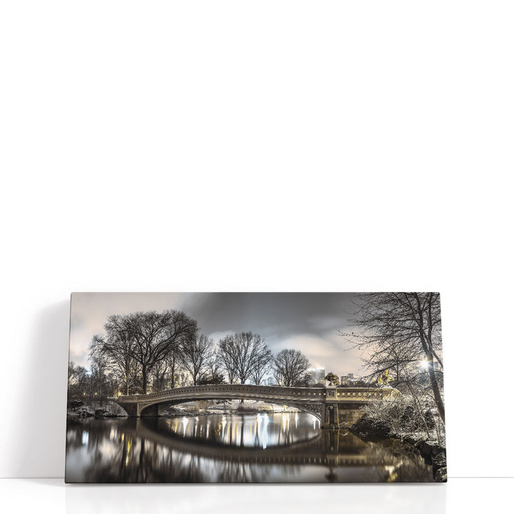 Bow Bridge over Turtle Pond in Central Park, New York - Canvas Print Wall Art