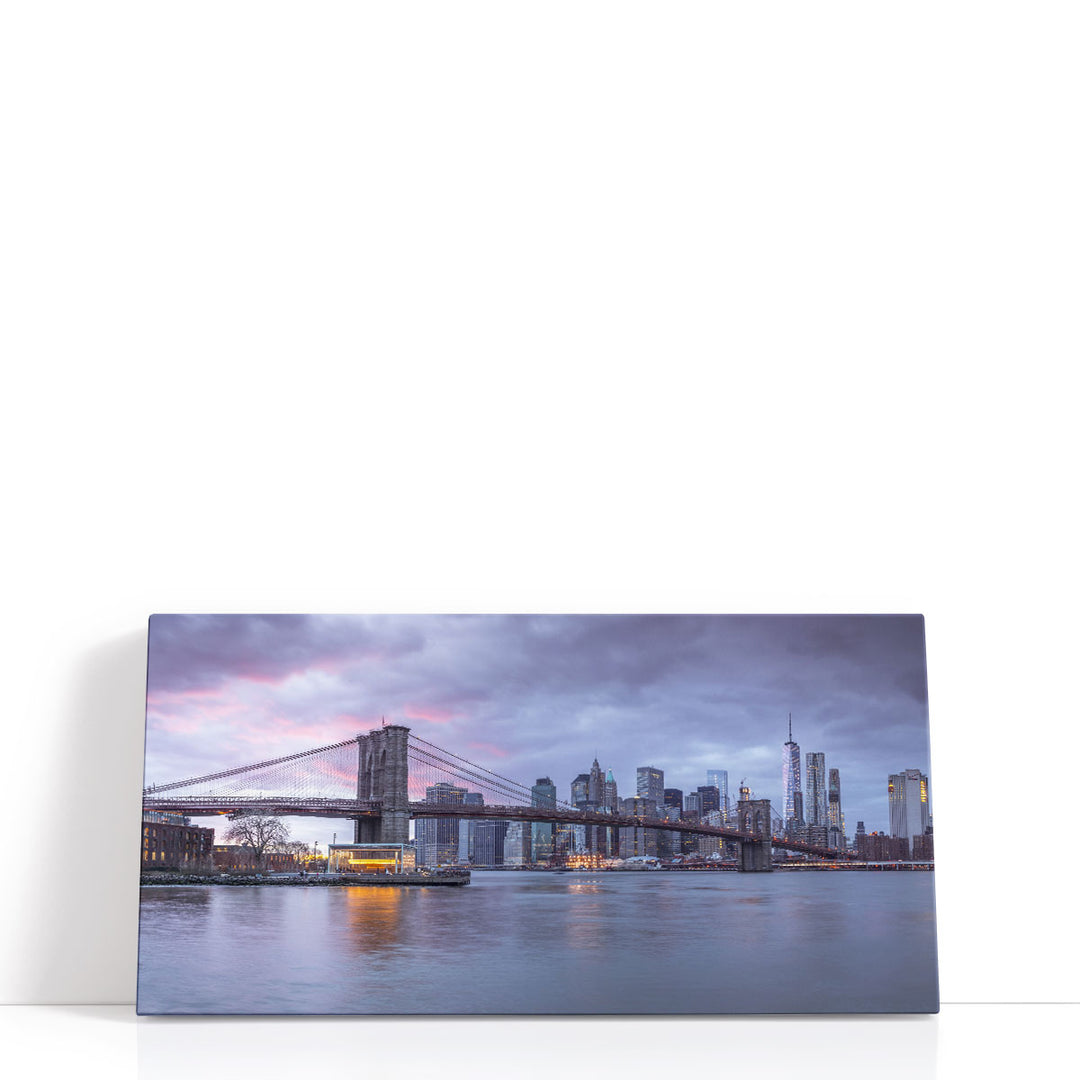 Brooklyn Bridge over East River, New York - Canvas Print Wall Art