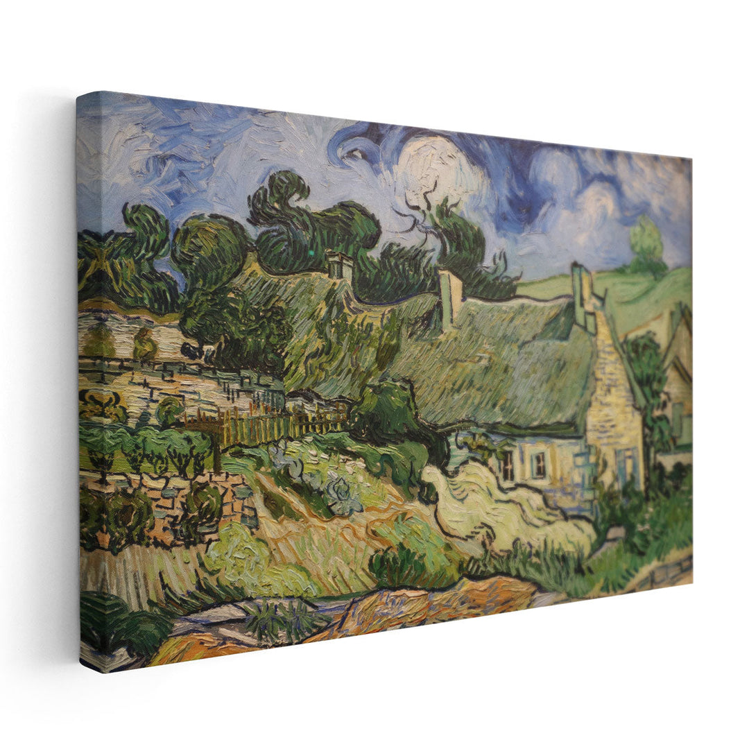 Thatched Cottages at Cordeville, Auvers-sur-Oise, 1890 - Canvas Print Wall Art