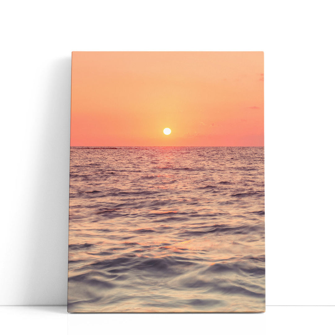 Sunset On The Beach - Canvas Print Wall Art