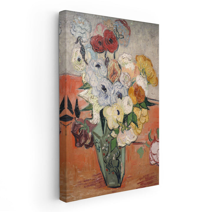 Japanese Vase with Roses and Anemones, 1890 - Canvas Print Wall Art