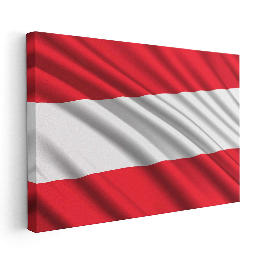 Austria Flag Waving - Canvas Print Wall Art