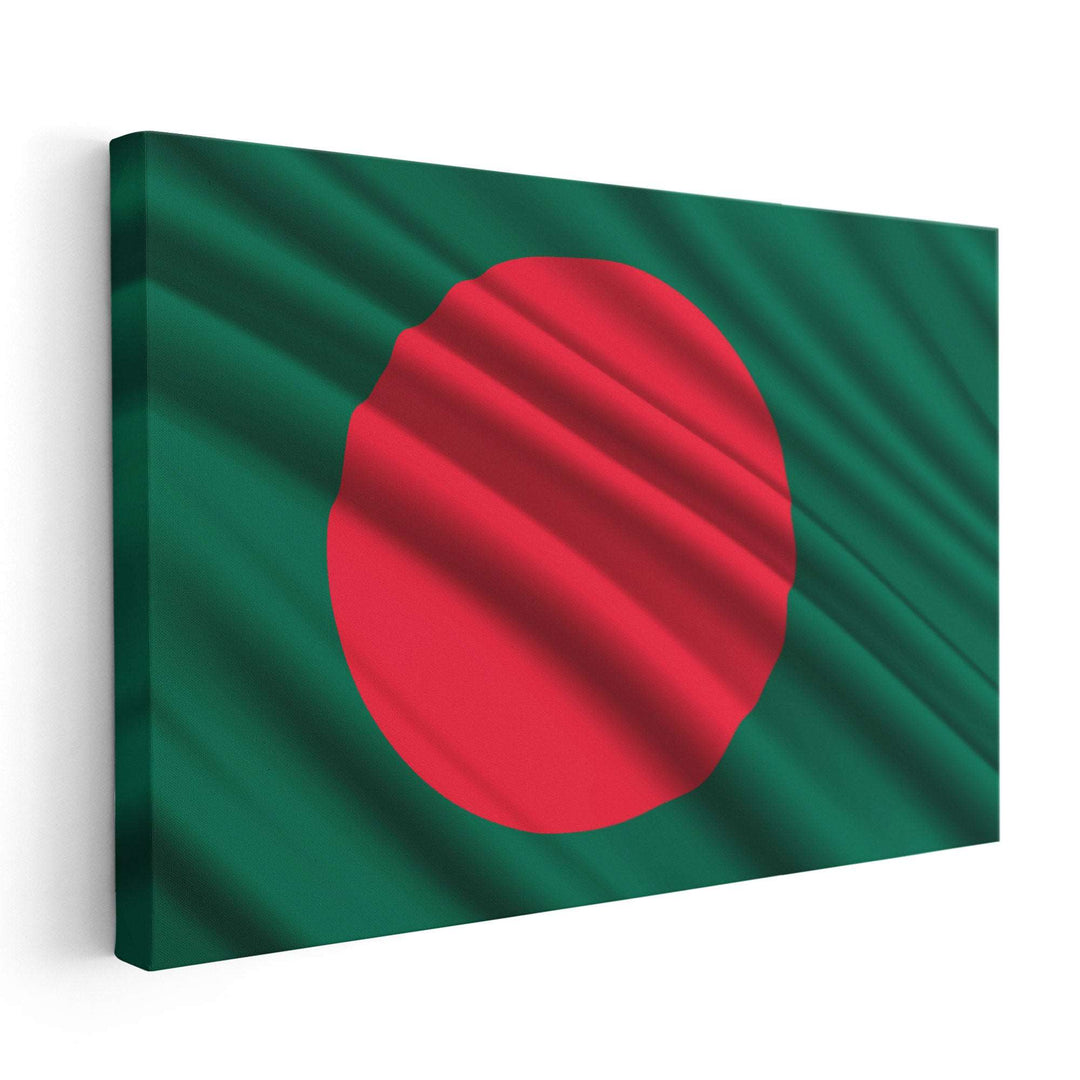 Bangladesh Flag Waving - Canvas Print Wall Art