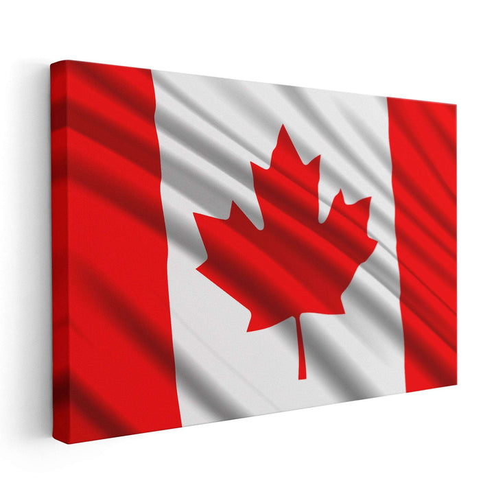 Canada Flag Waving - Canvas Print Wall Art
