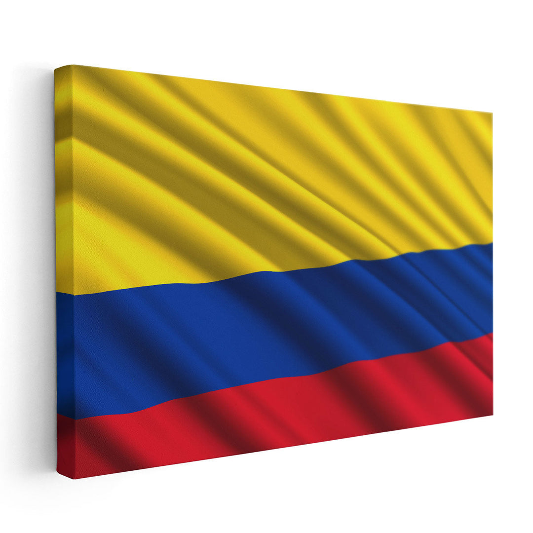 Columbia Flag Waving - Canvas Print Wall Art