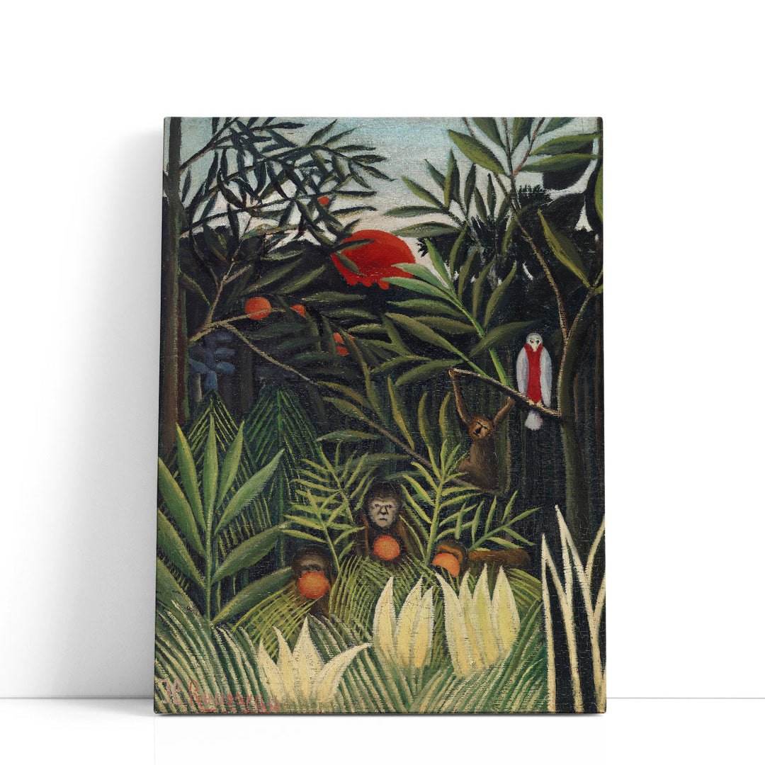 Monkeys and Parrot in the Virgin Forest, 1905-1906 - Canvas Print Wall Art