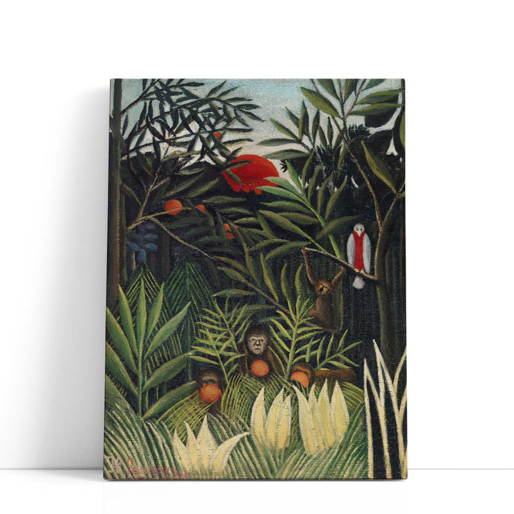 Monkeys and Parrot in the Virgin Forest, 1905-1906 - Canvas Print Wall Art