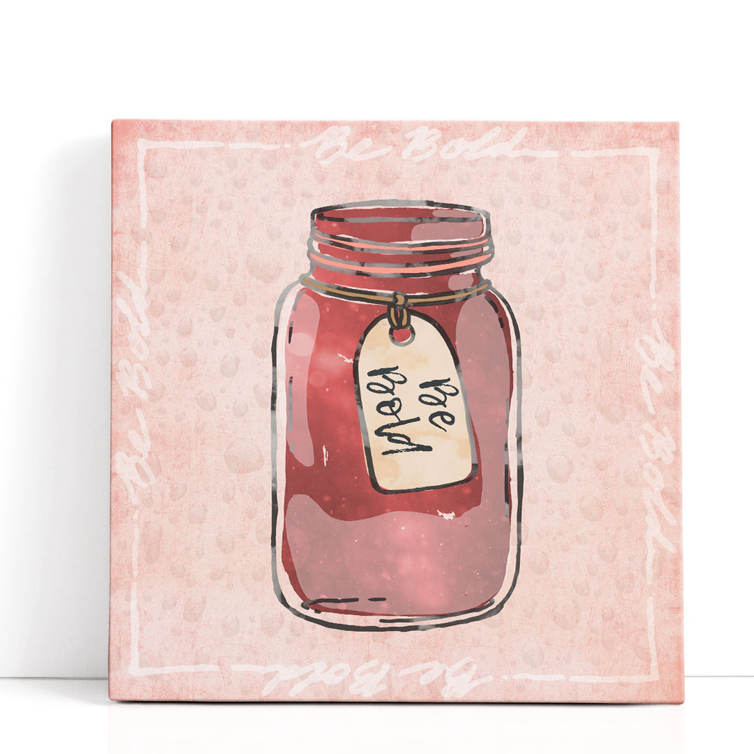 Red Mason Jar Wall Decor - rustic jar silhouette