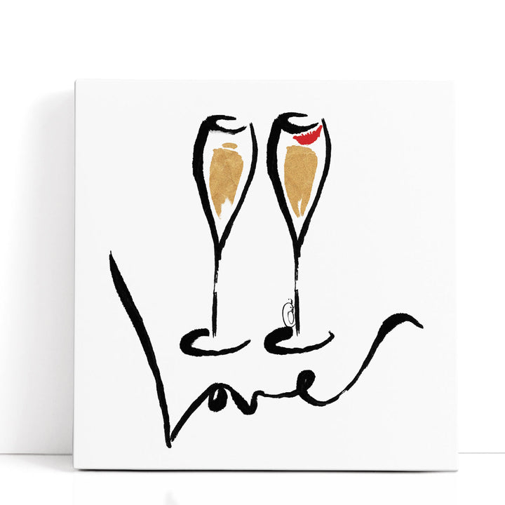 Love Champagne - Canvas Print Wall Art
