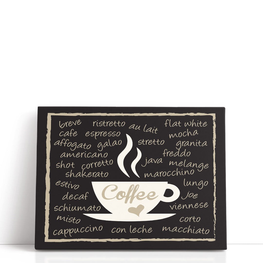 Mocha Coffee Cup - Canvas Print Wall Art