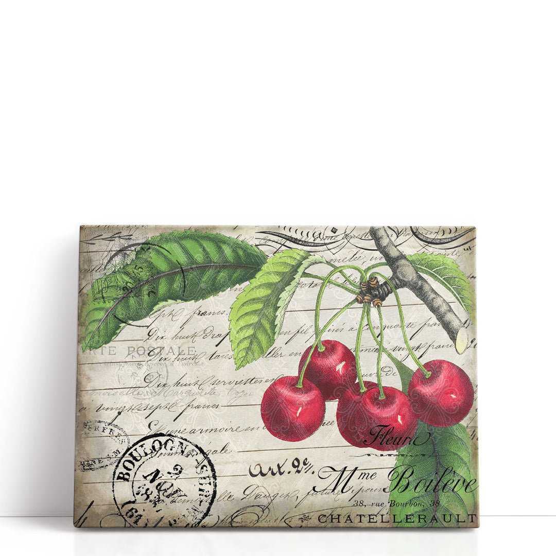 Vintage Cherries - Canvas Print Wall Art
