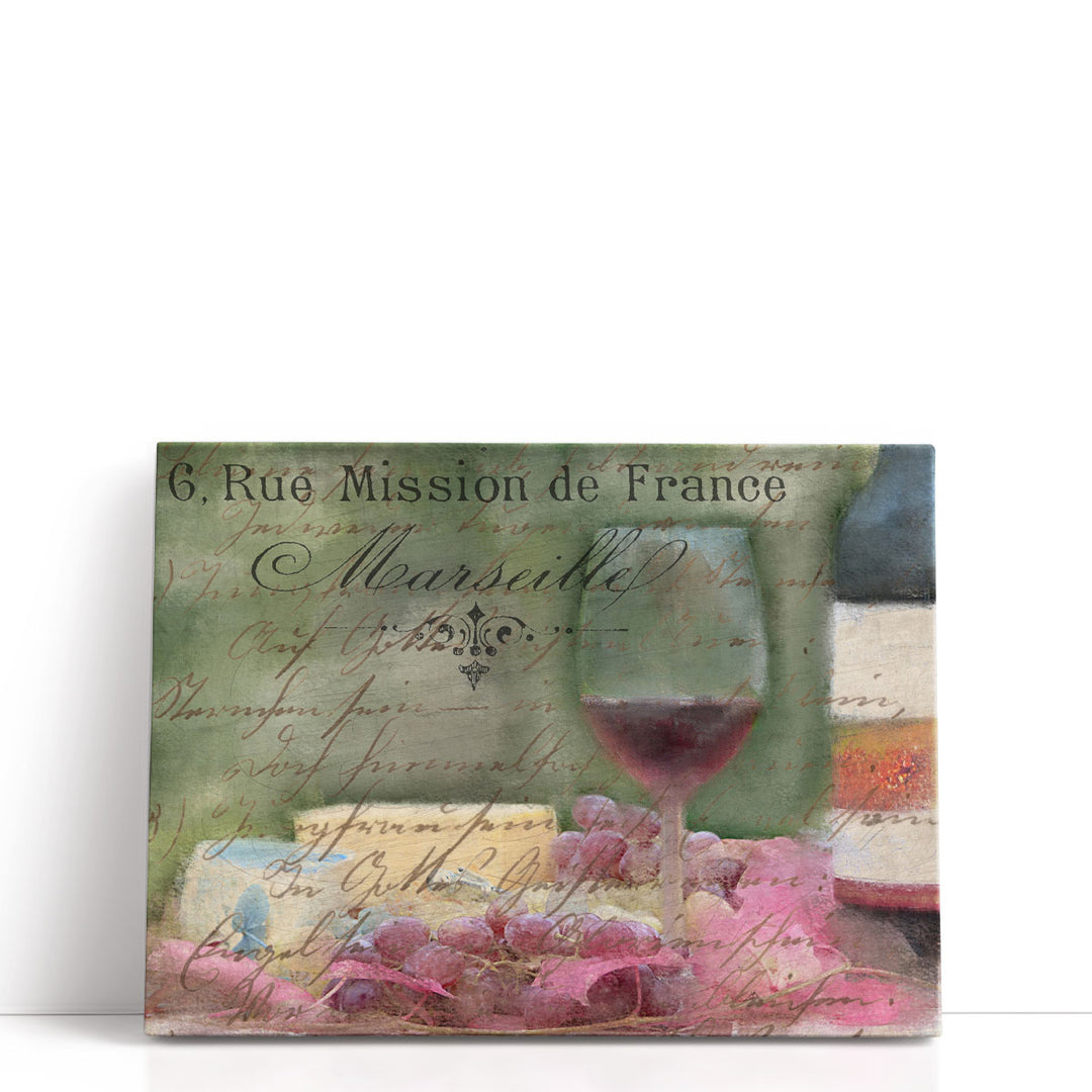 Wine And Cheese - Canvas Print Wall Art