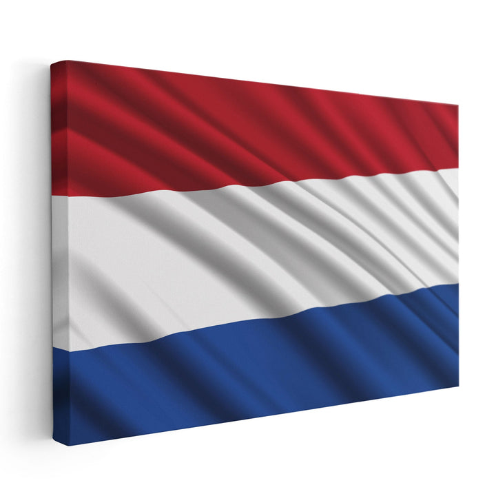 Netherlands Flag Waving - Canvas Print Wall Art