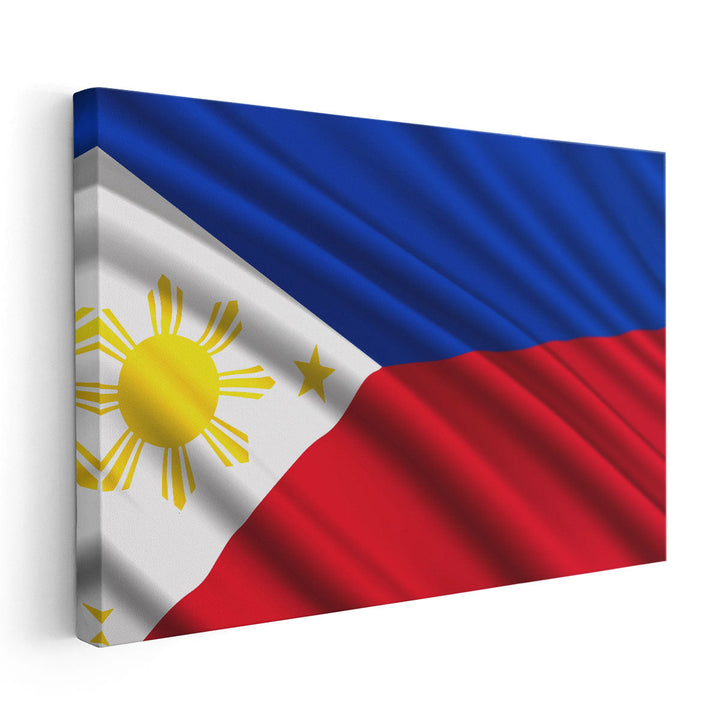 Philippines Flag Waving - Canvas Print Wall Art