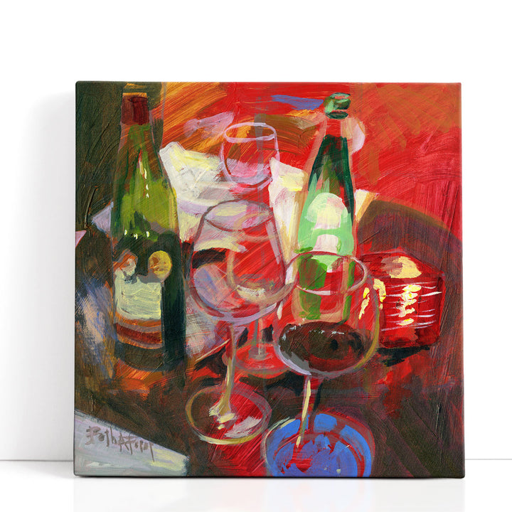 Vin Rouge Red Wine - Canvas Print Wall Art
