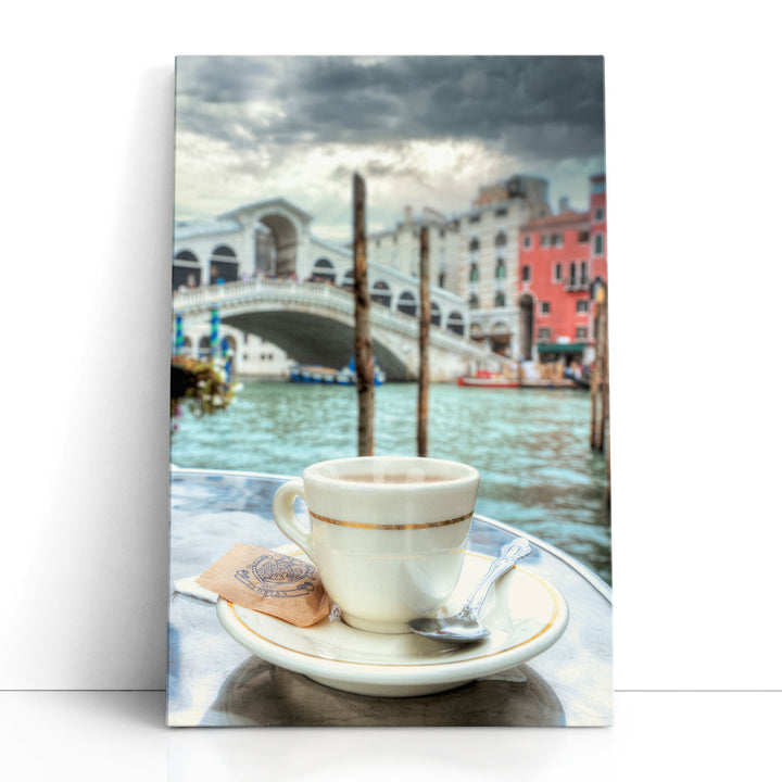 Caffe Rialto Bridge 1 - Canvas Print Wall Art