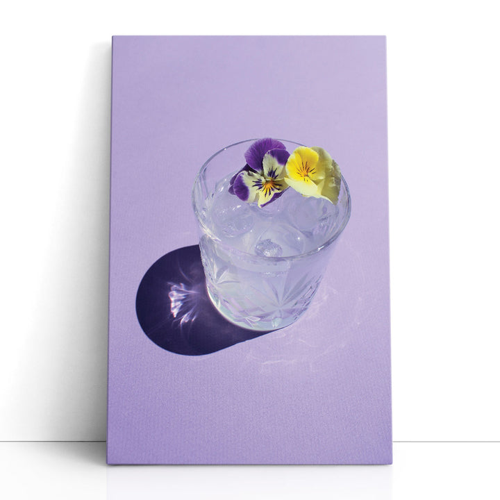 Lavender Water with Pansies - Canvas Print Wall Art