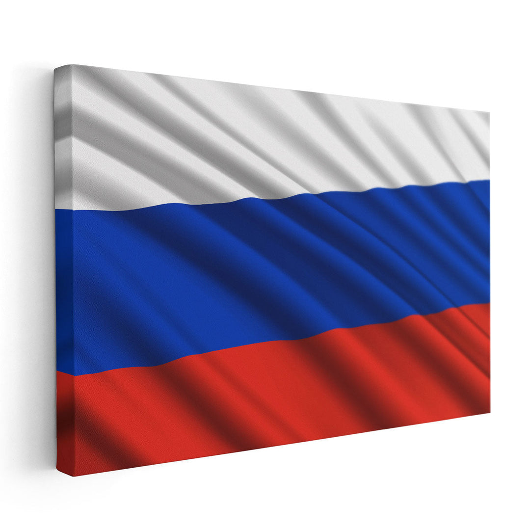 Russia Flag Waving - Canvas Print Wall Art