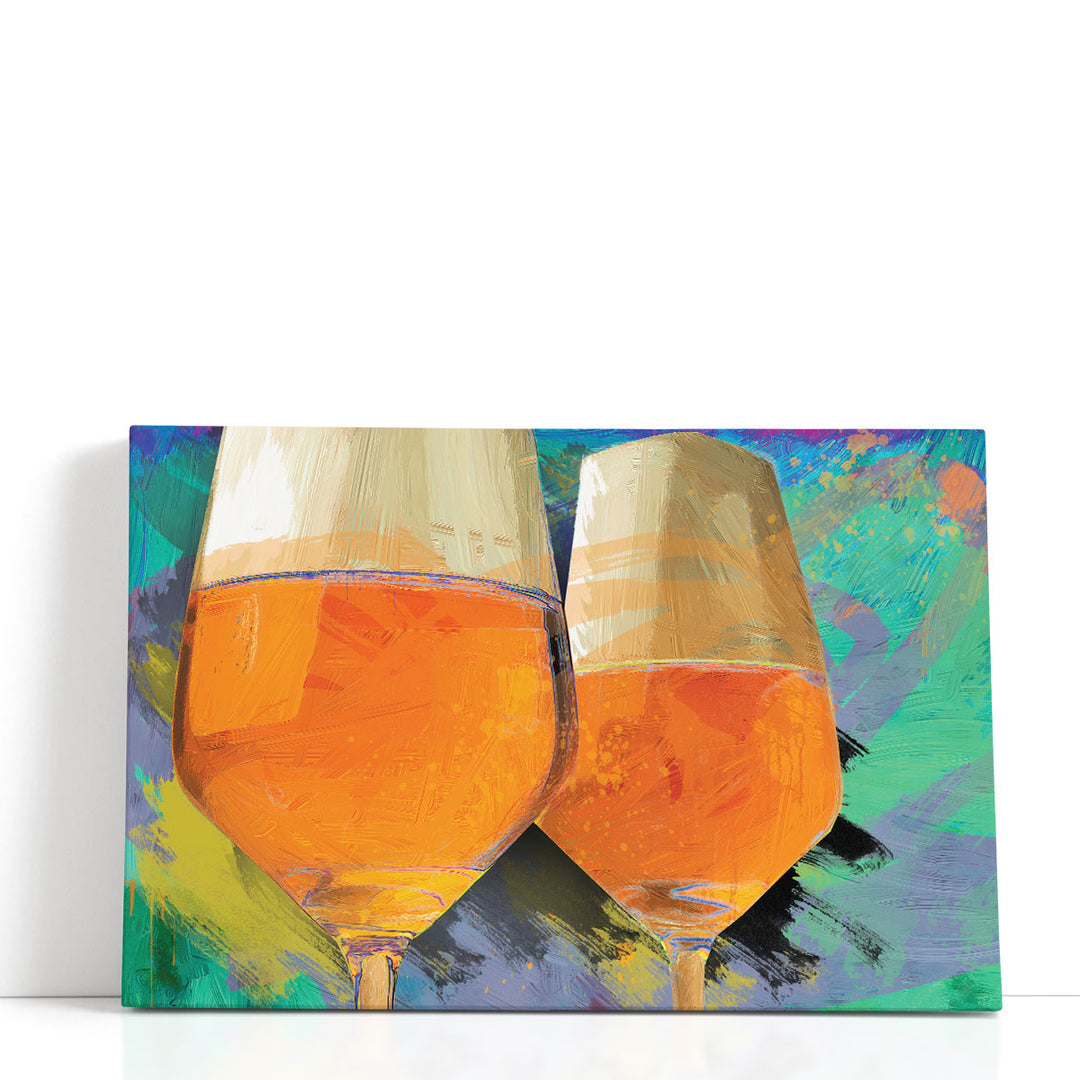 orange artwork – bright kitchen accent