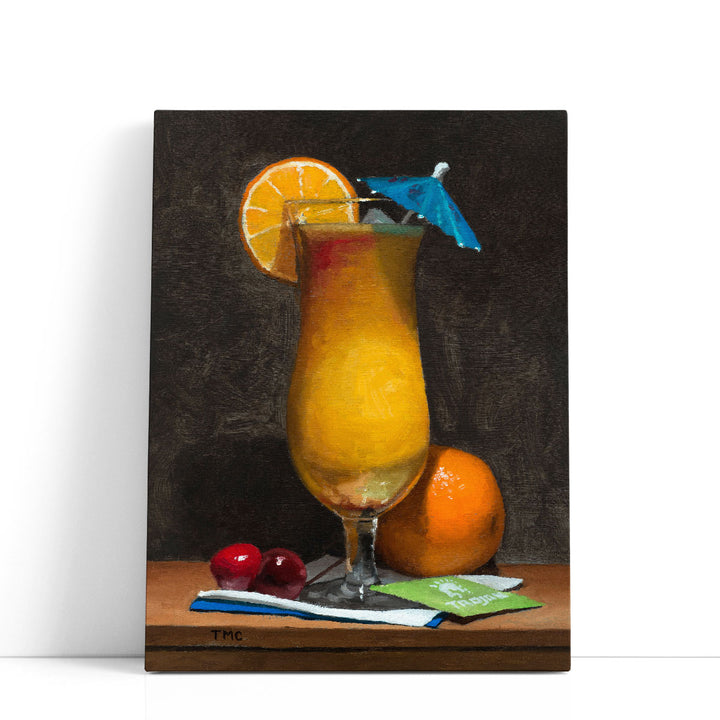 Beachside Cocktail Bliss - Canvas Print Wall Art