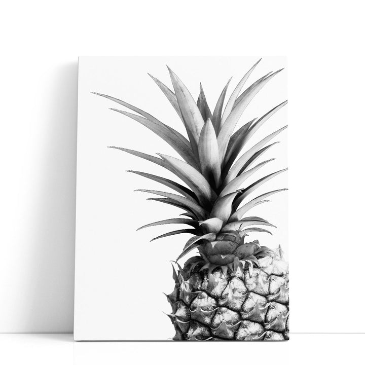 Pineapple Black and White - Canvas Print Wall Art