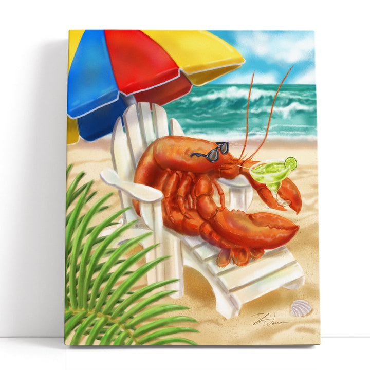 Beach Friends - Lobster - Canvas Print Wall Art