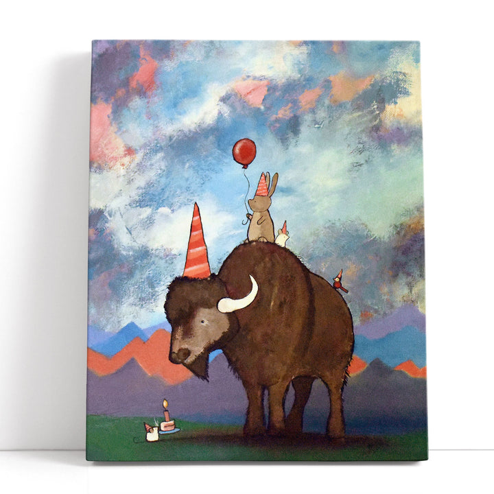 Buffalo Birthday - Canvas Print Wall Art