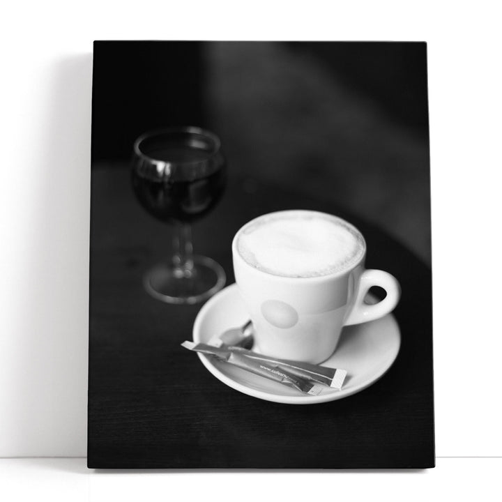 Paris Cafe No. 24 Black and White - Canvas Print Wall Art