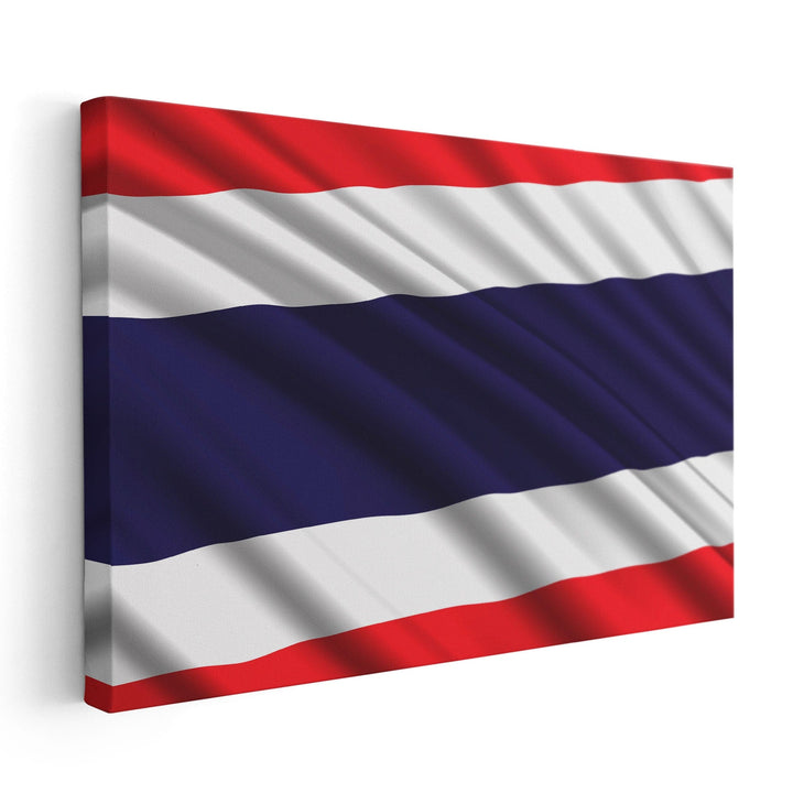 Thailand Flag Waving - Canvas Print Wall Art