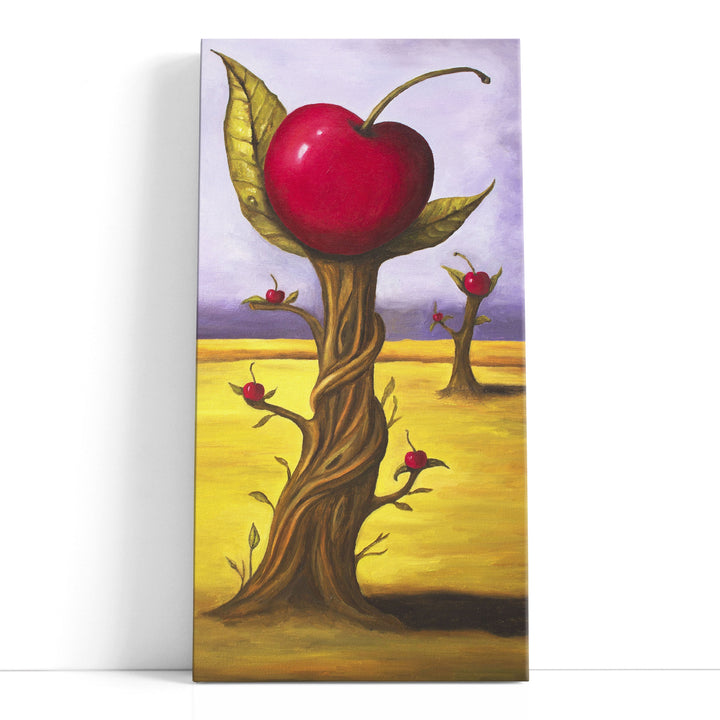 Red Fruit Wall Art – crimson fruit cascade illustration