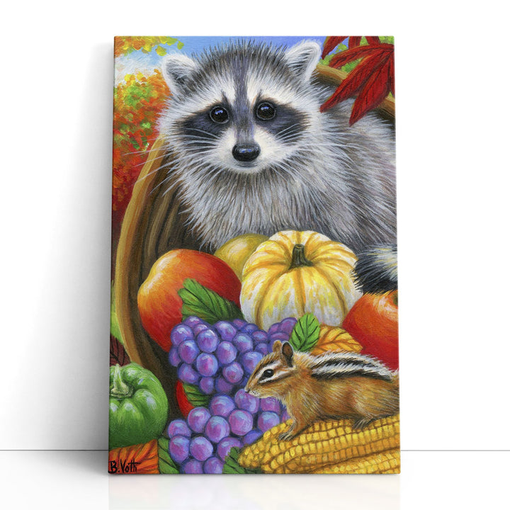 raccoon print – playful forest creature
