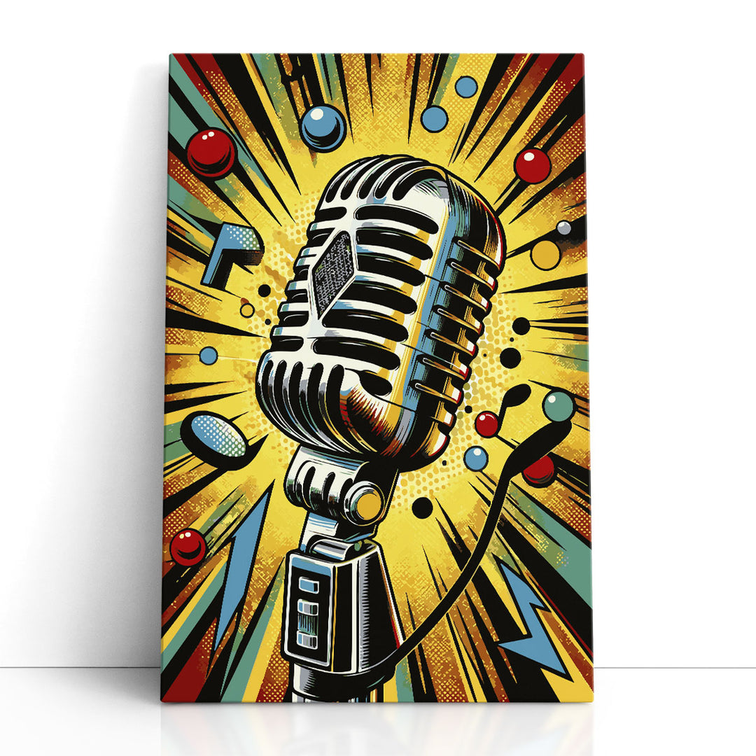Microphone - Canvas Print Wall Art