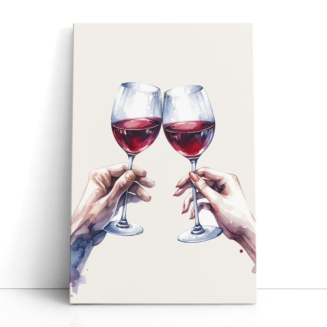 Wine Cheers - Canvas Print Wall Art