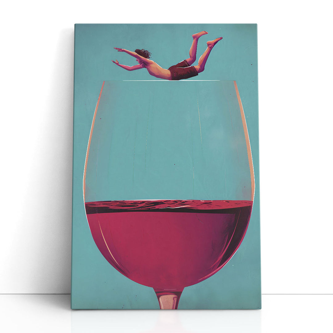 Wine Dive - Canvas Print Wall Art