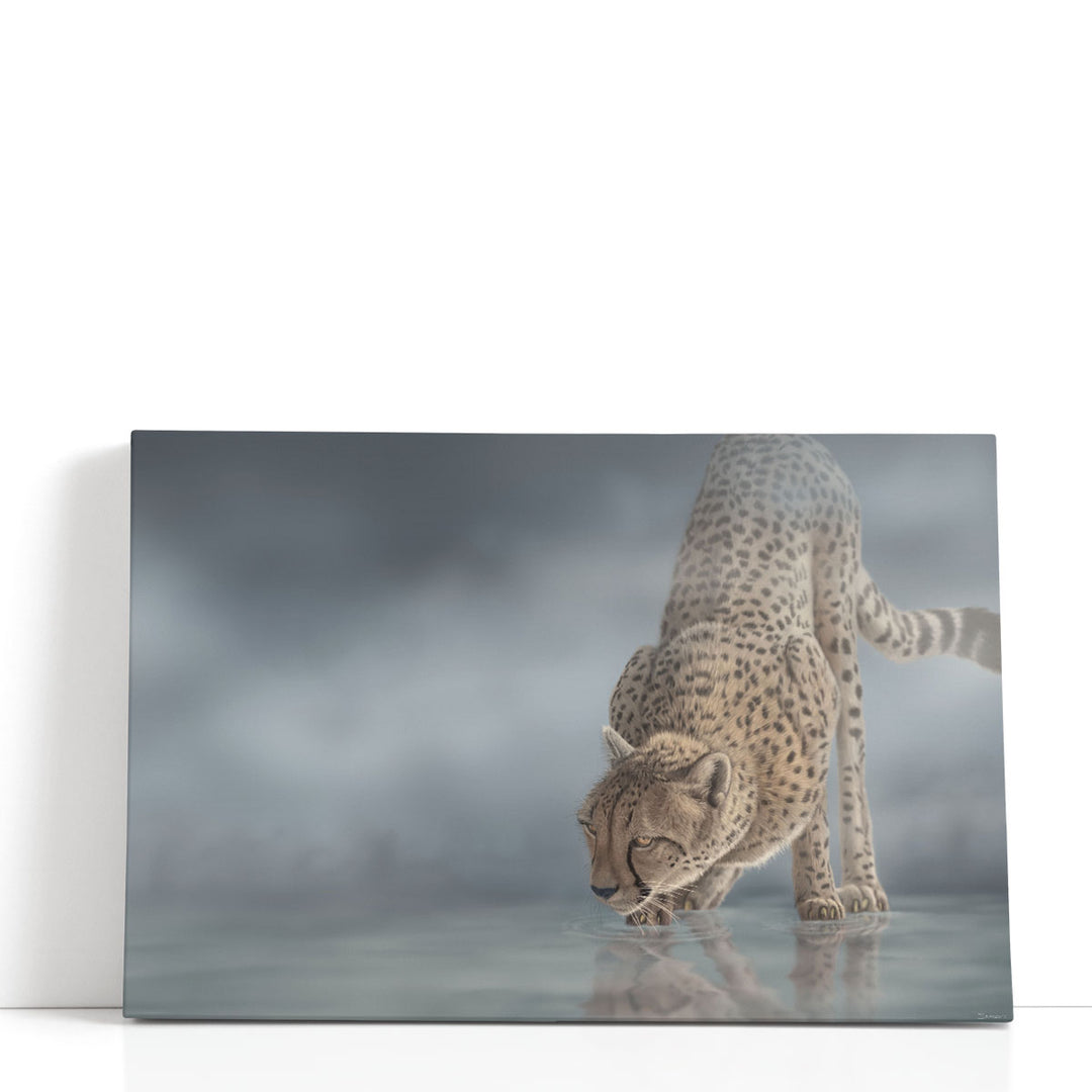 Cheetah in the Mist - Canvas Print Wall Art