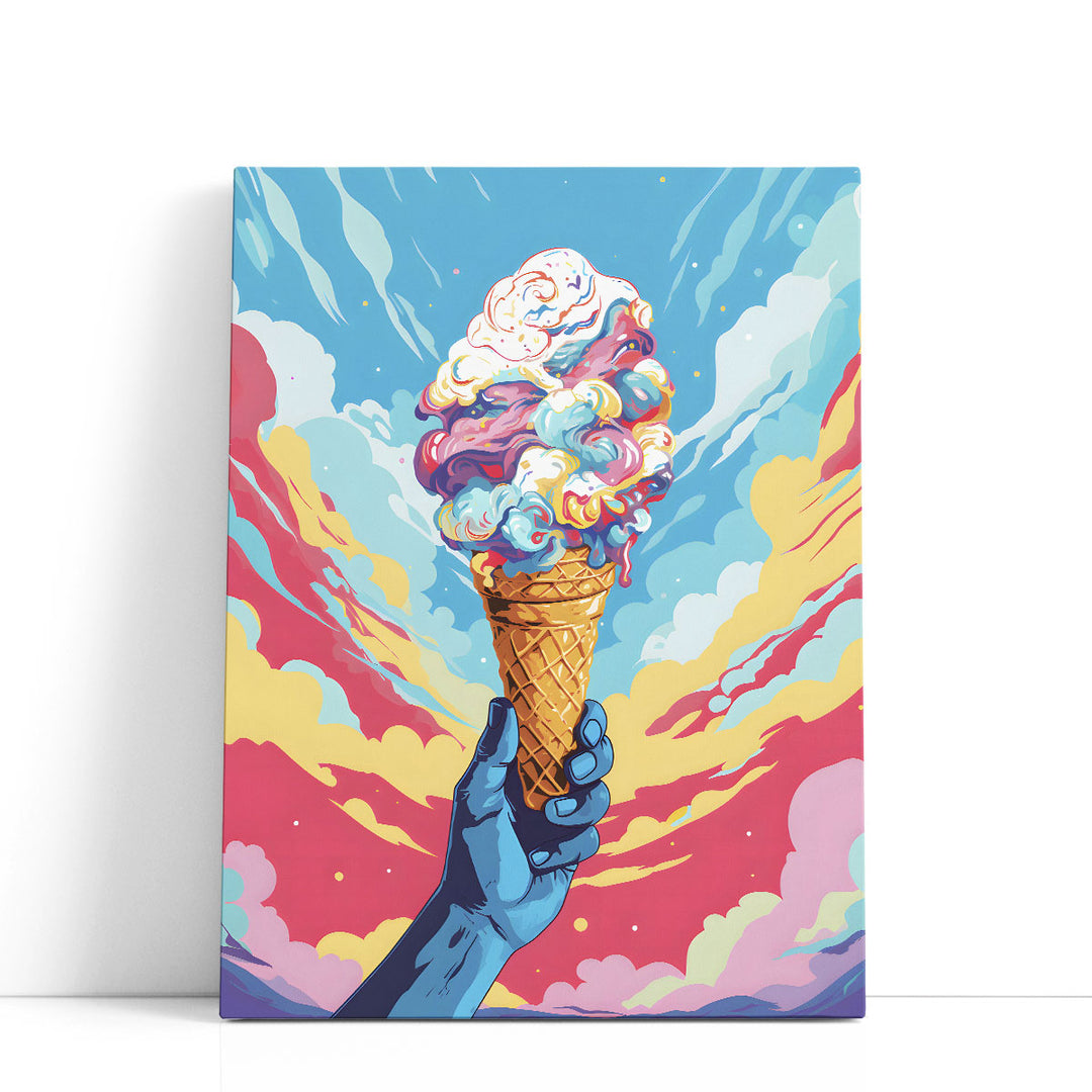 Ice Cream Pop Art - Canvas Print Wall Art
