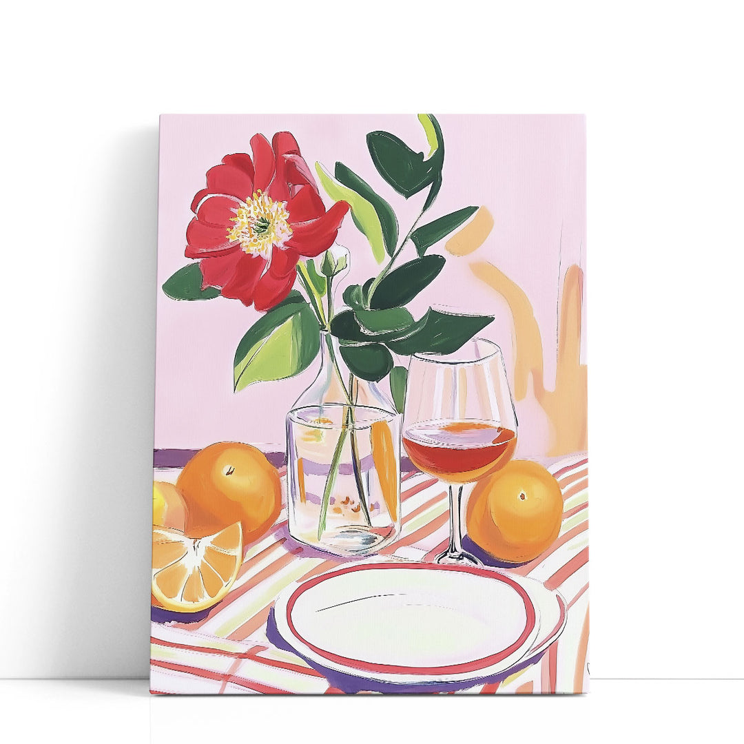 The Rose And The Oranges - Canvas Print Wall Art